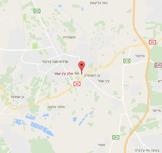 מפה אלון עין שמר